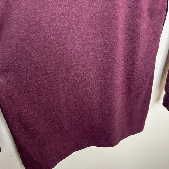 The Normal Brand Puremeso Weekender Dress Long Sleeve Wine Heather Sz XS - Picture 7 of 11